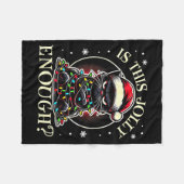 Is This Jolly Enough Funny Cat Christmas Meme  フリースブランケット (正面(横))