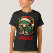 Is This Jolly Enough_ Funny Cat For Christmas Sarc Tシャツ (正面)