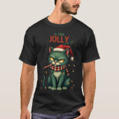 Is This Jolly Enough Funny Christmas Cat Tシャツ (正面)
