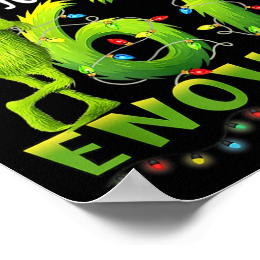 Is This Jolly Enough,green Christmas Tree Light Me ポスター (角)