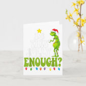 Is This Jolly Enough Green Merry Christmas Tree Li カード (黄色い花)