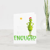 Is This Jolly Enough Green Merry Christmas Tree Li カード (正面)