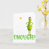 Is This Jolly Enough Green Merry Christmas Tree Li カード (黄色い花)