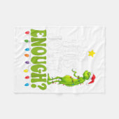 Is This Jolly Enough Green Merry Christmas Tree Li フリースブランケット (正面(横))