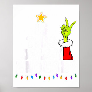 Is This Jolly Enough Green Merry Christmas Tree Li ポスター