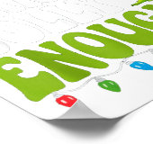 Is This Jolly Enough Green Merry Christmas Tree Li ポスター (角)