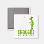 Is This Jolly Enough Green Merry Christmas Tree Li マグネット (正面/裏面)