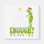 Is This Jolly Enough Green Merry Christmas Tree Li マグネット (正面)