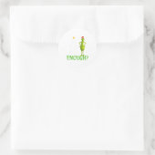 Is This Jolly Enough Green Merry Christmas Tree Li ラウンドシール (バッグ)