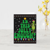 Is This Jolly Enough Merry Christmas Tree Lights F カード (黄色い花)