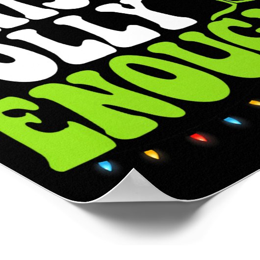 Is This Jolly Enough Merry Christmas Tree Lights F ポスター (角)