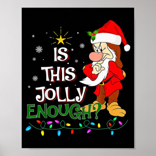 Is This Jolly Enough Mpy Elf Pajama Christmas Ligh ポスター (正面)
