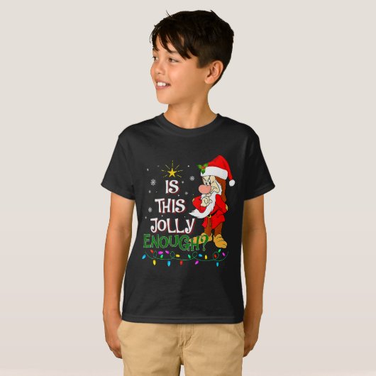 Is This Jolly Enough Mpy Elf Pajama Christmas Ligh Tシャツ (正面フル)