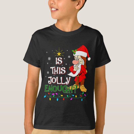 Is This Jolly Enough Mpy Elf Pajama Christmas Ligh Tシャツ (正面)