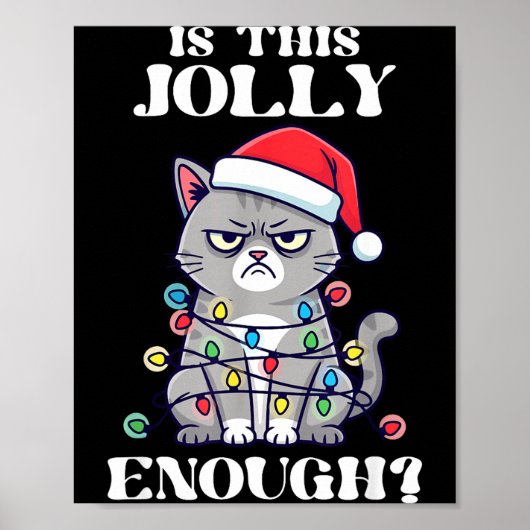Is This Jolly Enough Tangled Christmas Cat  ポスター (正面)