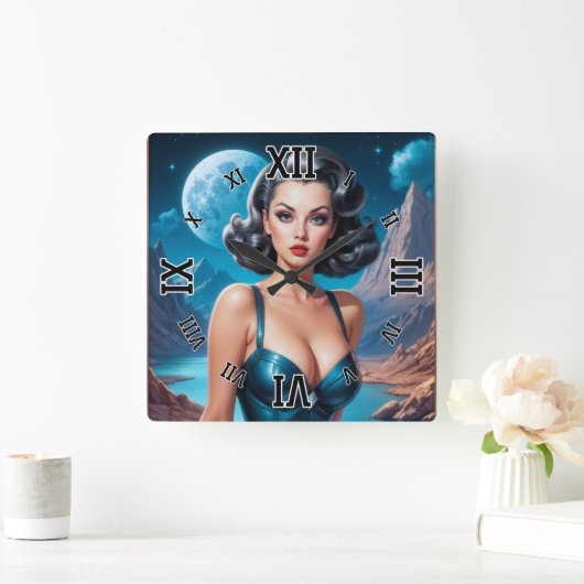 I's Vacation AI Concept Art by Xzendor7 スクエア壁時計 (ホーム)