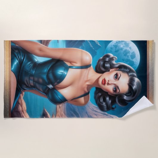 I's Vacation AI Concept Art by Xzendor7 ビーチタオル (正面)