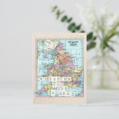 Is Where You Are Homeヴィンテージマップはがき ポストカード (スタンド正面)