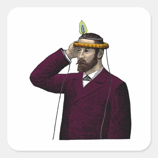 I's Your 読 Mind - ヴィンテージイラストレーション スクエアシール (正面)