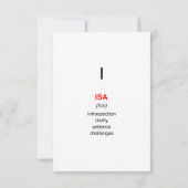 ISA 北欧ルーン文字(氷、静止、内省)| サンキューカード (裏面)
