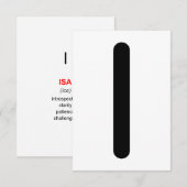ISA 北欧ルーン文字(氷、静止、内省)| サンキューカード (正面/裏面)