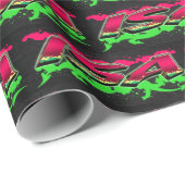 Isa Vorname Name Graffiti red green ラッピングペーパー (ロールコーナー)