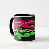 Isa Vorname Name Graffiti red green Tasse マグカップ (正面左)