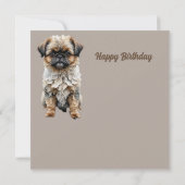 ISAAC ~誕生日カード~犬ブリュッセルグリフォン~ (裏面)