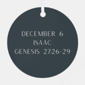 Isaac Blessing Jacob Advent Jesse Tree メタルオーナメント (裏面)