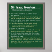 Isaac Newton Quotes poster ポスター (正面)