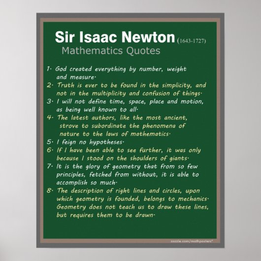 Isaac Newton Quotes poster ポスター (正面)