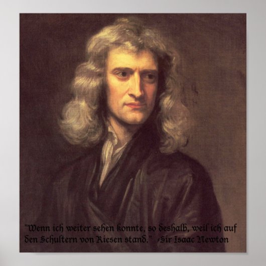 Isaac Newton Zitat Poster ポスター (正面)
