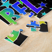 「ISABEL」名、おもしろい「ハッピーバースデー」 ジグソーパズル (側面)