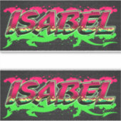 Isabel Vorname Name Graffiti Aufkleber Sticker シール (正面)