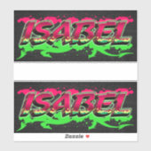 Isabel Vorname Name Graffiti Aufkleber Sticker シール (シート)