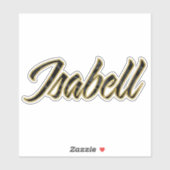 Isabell black gold Lettering Aufkleber Sticker シール (シート)