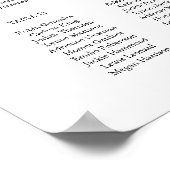 ISABELLAボエレガントホ緑のテーブル座席表 ポスター (角)