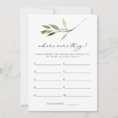 ISABELLAボホグリーンリーどこ彼らはブライダルゲーム 招待状 (正面)