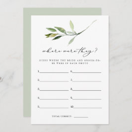 ISABELLAボホグリーンリーどこ彼らはブライダルゲーム 招待状