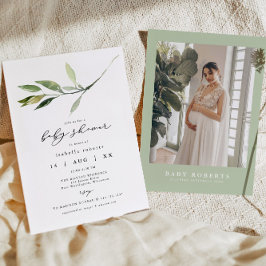 ISABELLAミニマエレガントリストの緑のベビーシャワー 招待状