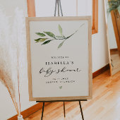 ISABELLA緑エレガントの赤ちゃんシャワーへようこそ ポスター