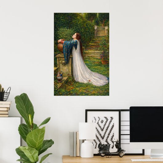Isabella and the Pot of Basil by Waterhouse ポスター (ホームオフィス)