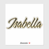 Isabella black gold Lettering Aufkleber Sticker シール (シート)