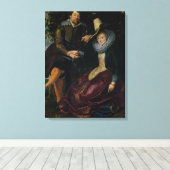 Isabella Brandtとのセルフポートレート キャンバスプリント (インサイチュ (ウッドフロア))