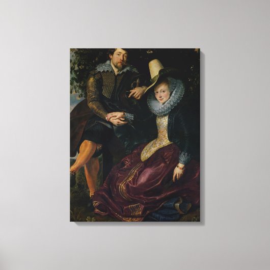 Isabella Brandtとのセルフポートレート キャンバスプリント (正面)