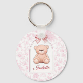 Isabella | Custom Pink Teddy Bear Nursery Design  キーホルダー