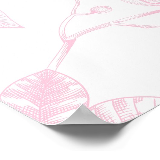 Isabella | Custom Pink Teddy Bear Nursery Design ポスター (角)