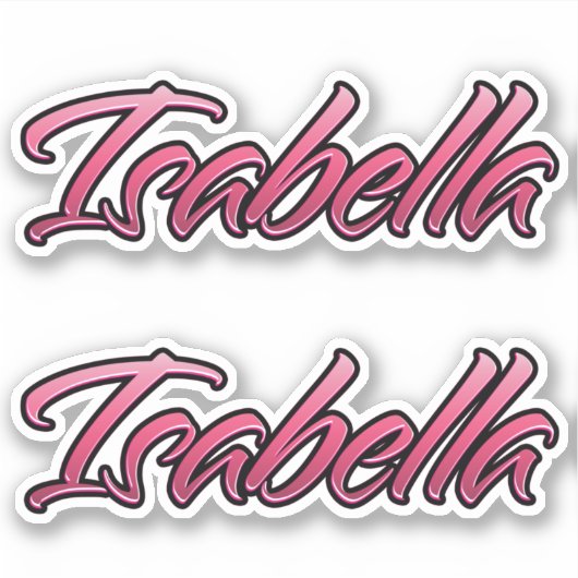 Isabella faded pink Aufkleber Sticker Stickerset シール (正面)