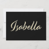 Isabella white gold Handwriting Karte カード (正面)