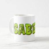 Isabelle Name Kiwi Style Tasse Kaffeetasse コーヒーマグカップ (正面左)